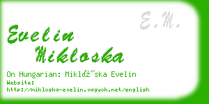 evelin mikloska business card